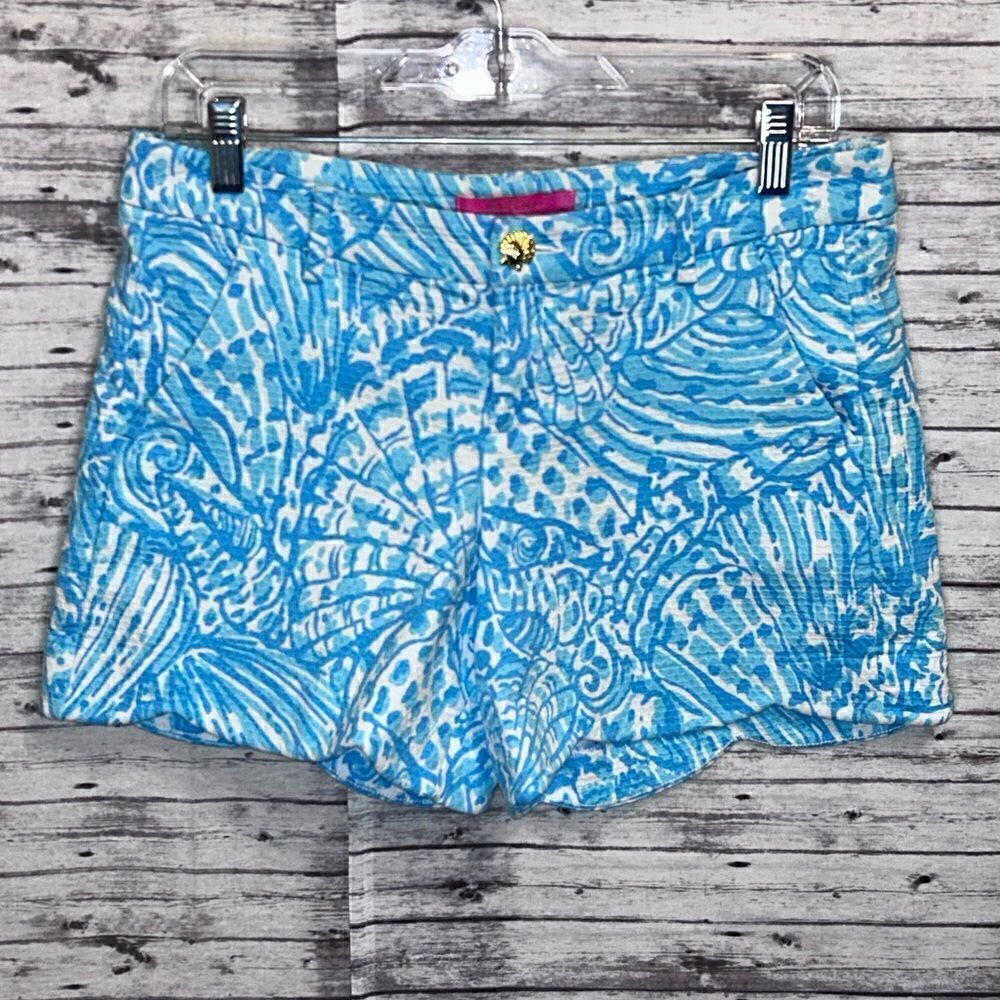Lilly Pulitzer Palmita Stretch Shorts Sea Cups